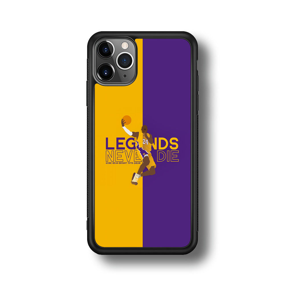 Legend Kobe Bryant 24 Lakers iPhone 11 Pro Case-Phone Case-Rubber Black (2D Case)-Altracase