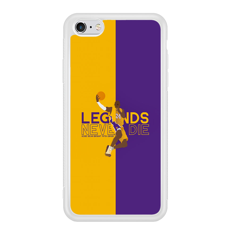 Legend Kobe Bryant 24 Lakers iPhone 6 Plus | 6s Plus Case-Phone Case-Rubber White (2D Case)-Altracase