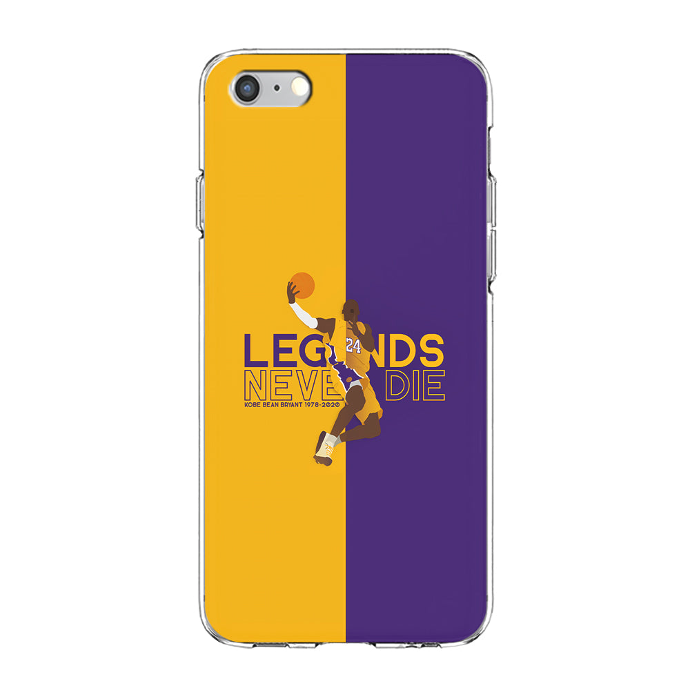 Legend Kobe Bryant 24 Lakers iPhone 6 | 6s Case-Phone Case-Clear Soft Case-Altracase