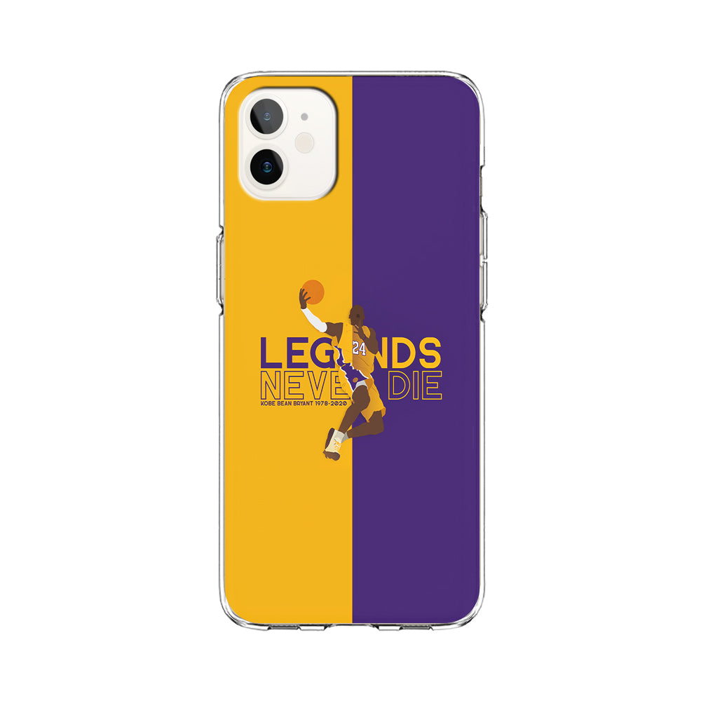 Legend Kobe Bryant 24 Lakers iPhone 11 Case-Phone Case-Clear Soft Case-Altracase