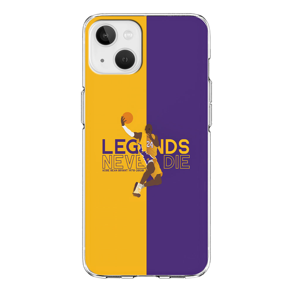 Legend Kobe Bryant 24 Lakers iPhone 13 Mini Case-Phone Case-Clear Soft Case-Altracase