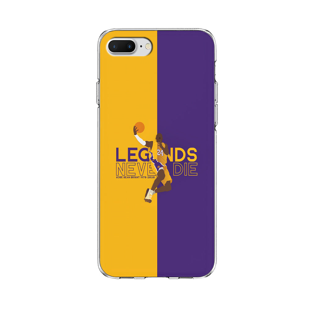 Legend Kobe Bryant 24 Lakers iPhone 8 Plus Case-Phone Case-Clear Soft Case-Altracase