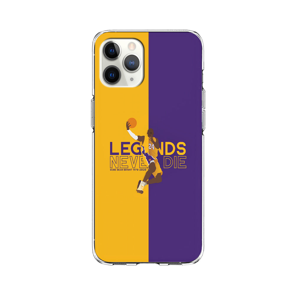 Legend Kobe Bryant 24 Lakers iPhone 11 Pro Case-Phone Case-Clear Soft Case-Altracase