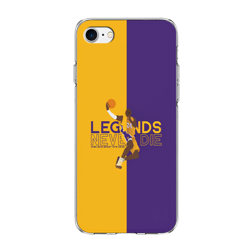 Legend Kobe Bryant 24 Lakers iPhone 8 Case-Phone Case-Clear Soft Case-Altracase