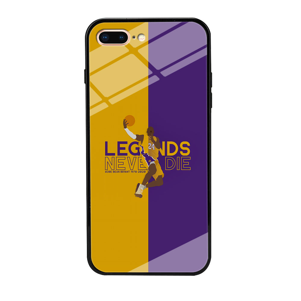 Legend Kobe Bryant 24 Lakers iPhone 8 Plus Case-Phone Case-Tempered Glass Case-Altracase