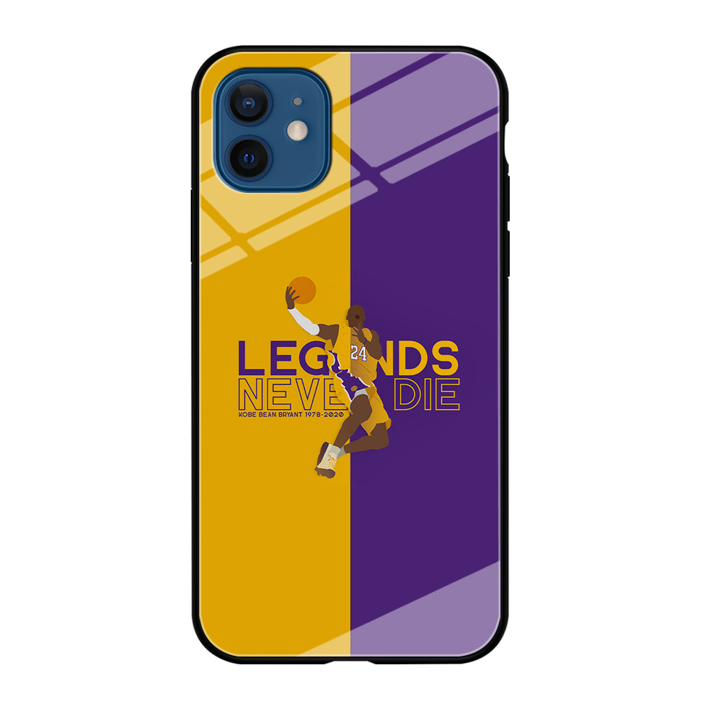 Legend Kobe Bryant 24 Lakers iPhone 12 Case-Phone Case-Tempered Glass Case-Altracase