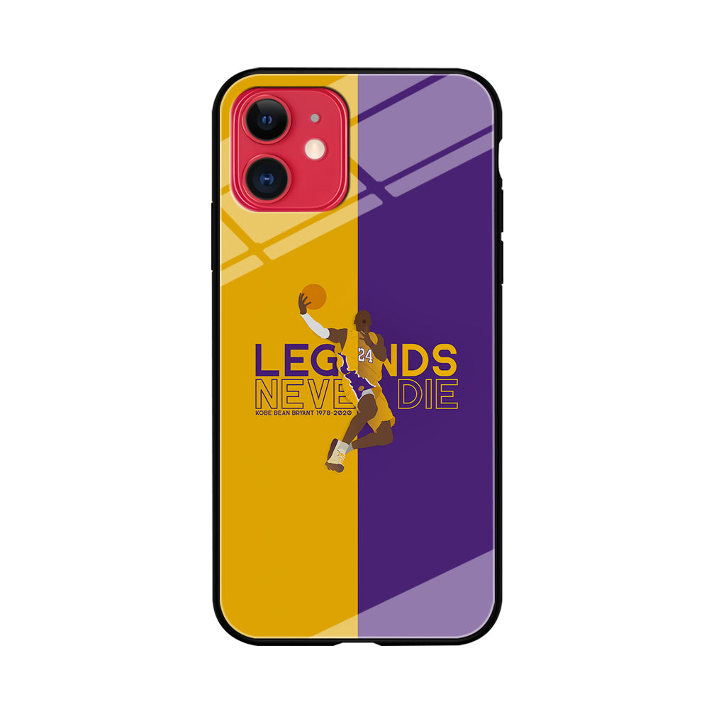 Legend Kobe Bryant 24 Lakers iPhone 11 Case-Phone Case-Tempered Glass Case-Altracase