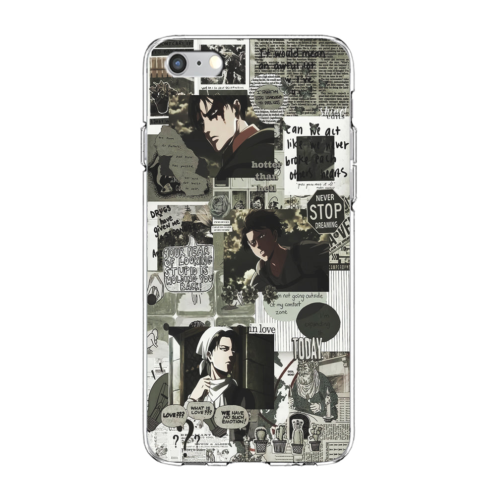 Levi Ackerman Aesthetic iPhone 6 | 6s Case-Phone Case-Clear Soft Case-Altracase