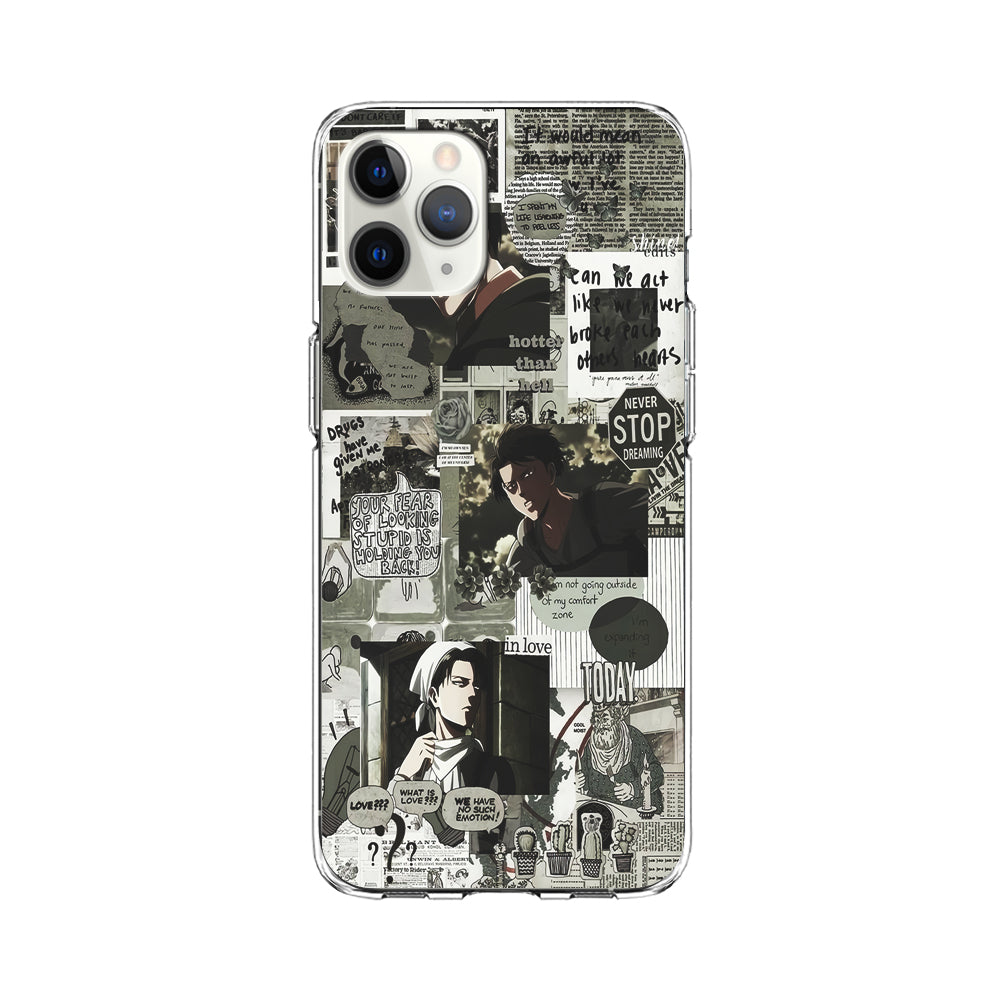 Levi Ackerman Aesthetic iPhone 11 Pro Case-Phone Case-Clear Soft Case-Altracase