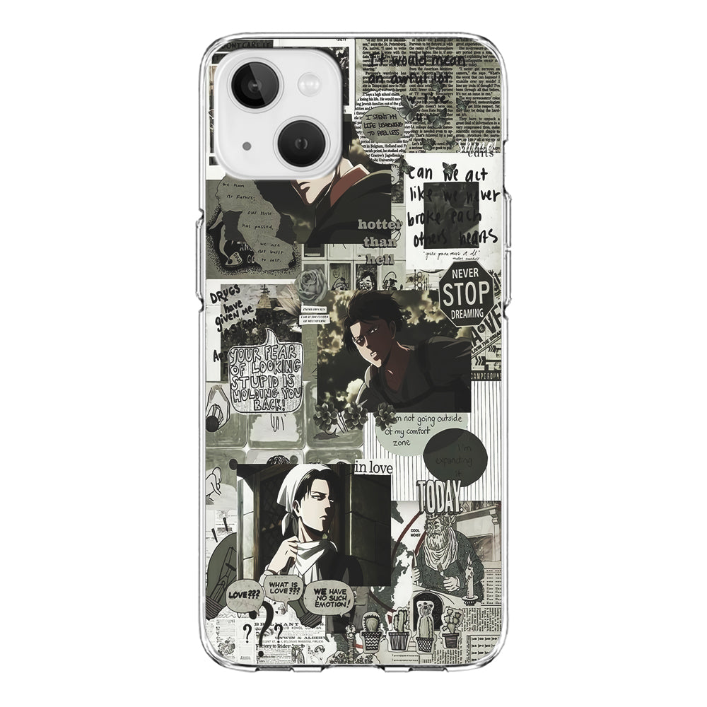Levi Ackerman Aesthetic iPhone 13 Mini Case-Phone Case-Clear Soft Case-Altracase