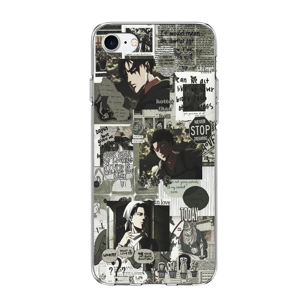 Levi Ackerman Aesthetic iPhone 7 Case-Phone Case-Clear Soft Case-Altracase