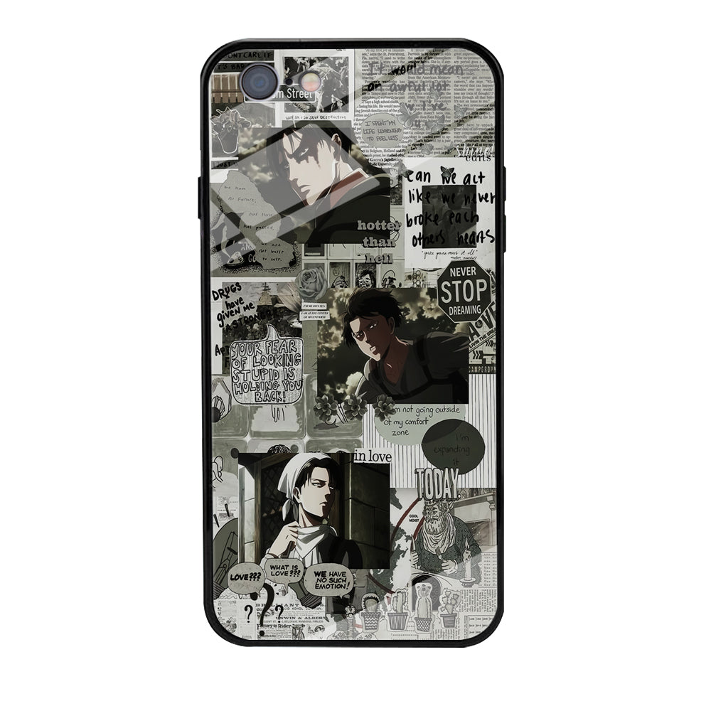 Levi Ackerman Aesthetic iPhone 6 | 6s Case-Phone Case-Tempered Glass Case-Altracase