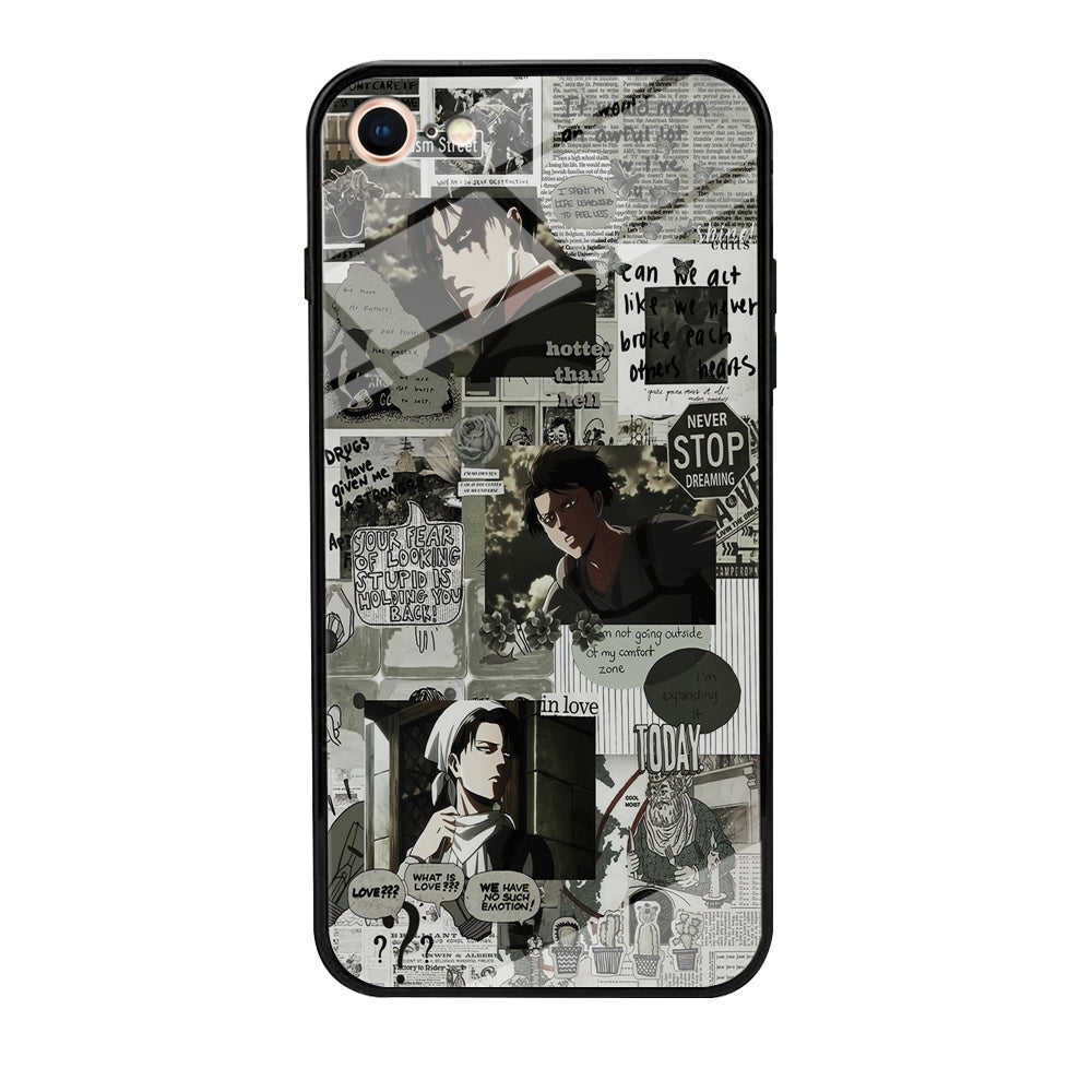 Levi Ackerman Aesthetic iPhone 7 Case-Phone Case-Tempered Glass Case-Altracase