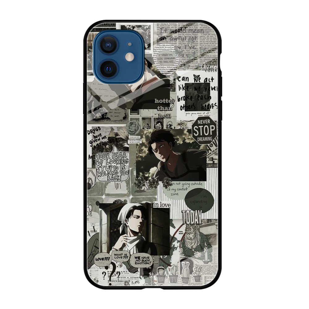 Levi Ackerman Aesthetic iPhone 12 Case-Phone Case-Tempered Glass Case-Altracase
