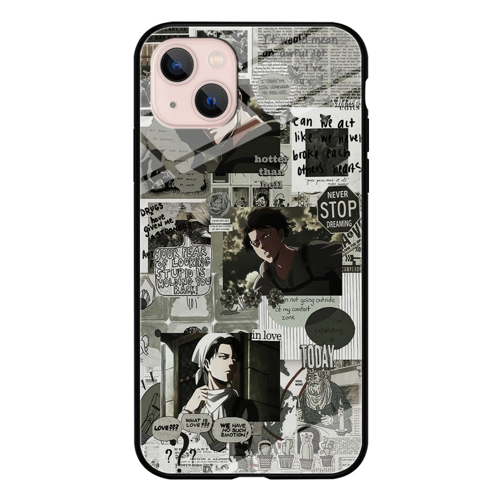 Levi Ackerman Aesthetic iPhone 13 Mini Case-Phone Case-Tempered Glass Case-Altracase