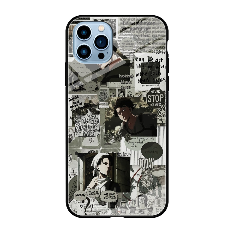 Levi Ackerman Aesthetic iPhone 12 Pro Max Case-Phone Case-Tempered Glass Case-Altracase