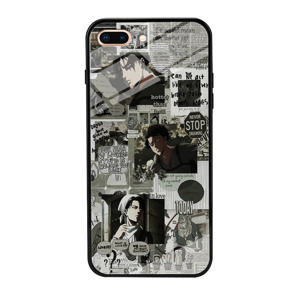 Levi Ackerman Aesthetic iPhone 8 Plus Case-Phone Case-Tempered Glass Case-Altracase