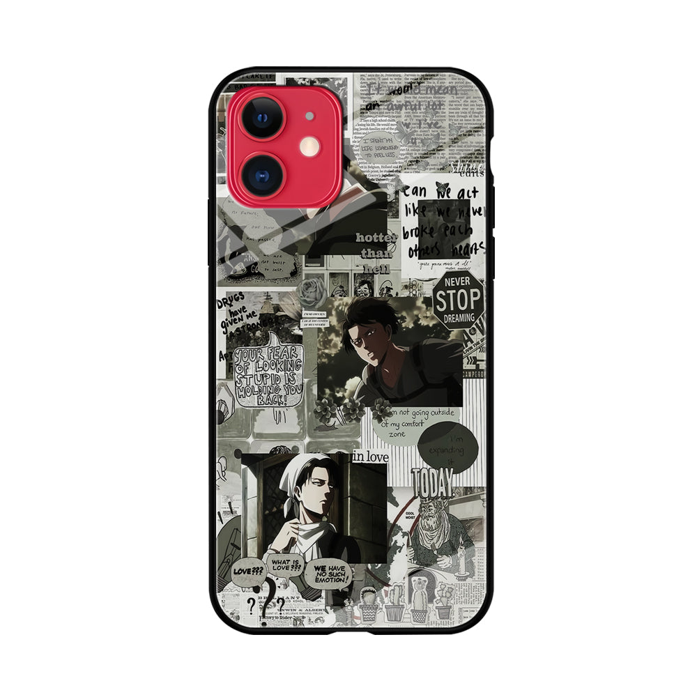 Levi Ackerman Aesthetic iPhone 11 Case-Phone Case-Tempered Glass Case-Altracase
