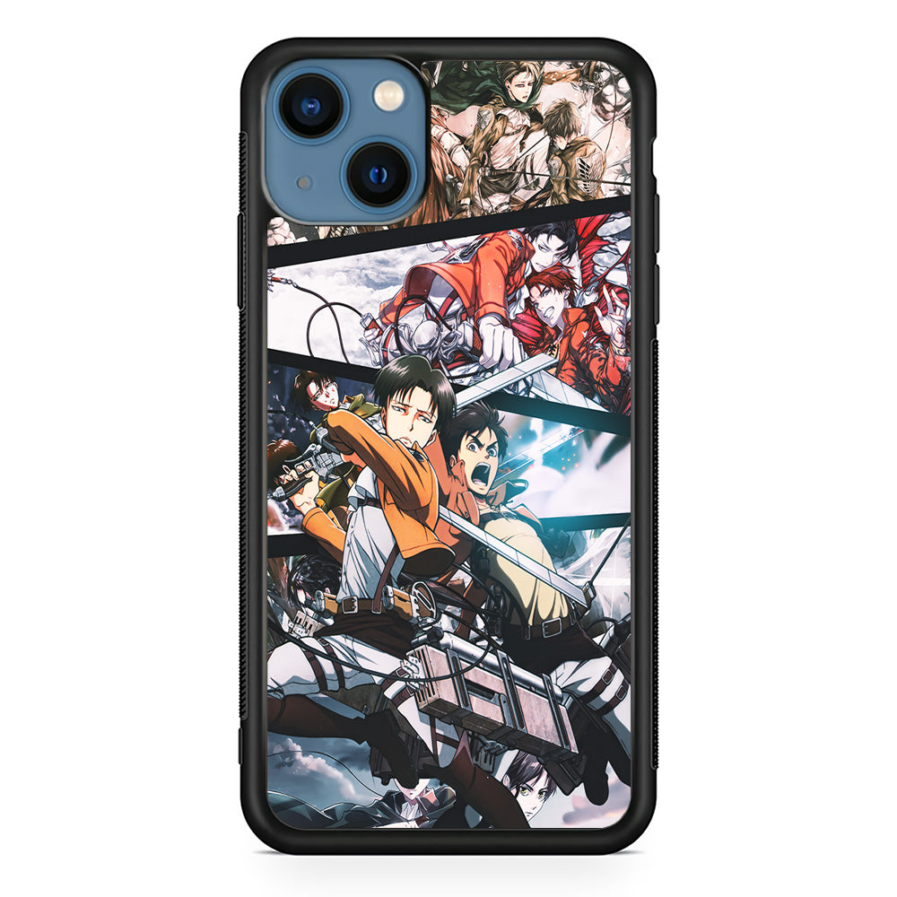 Levi Eren Collage iPhone 13 Mini Case-Phone Case-Rubber Black (2D Case)-Altracase