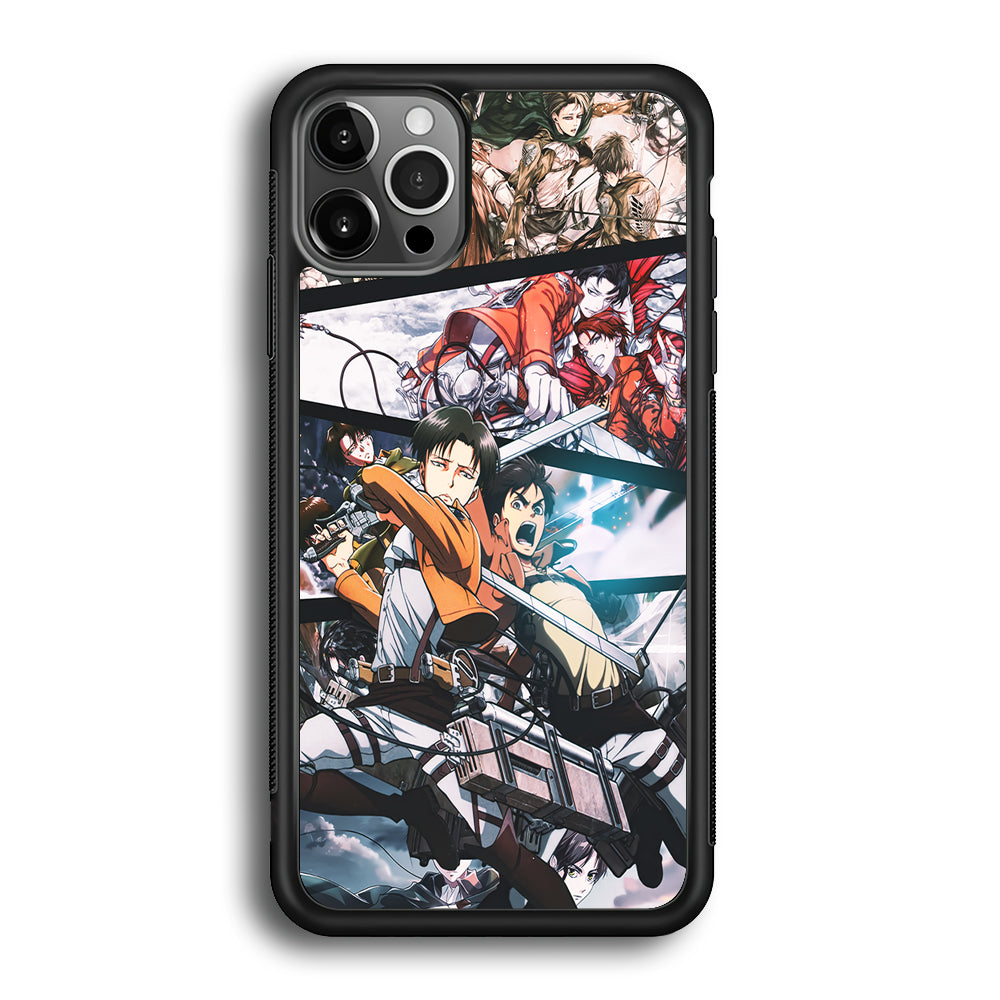 Levi Eren Collage iPhone 12 Pro Max Case-Phone Case-Rubber Black (2D Case)-Altracase