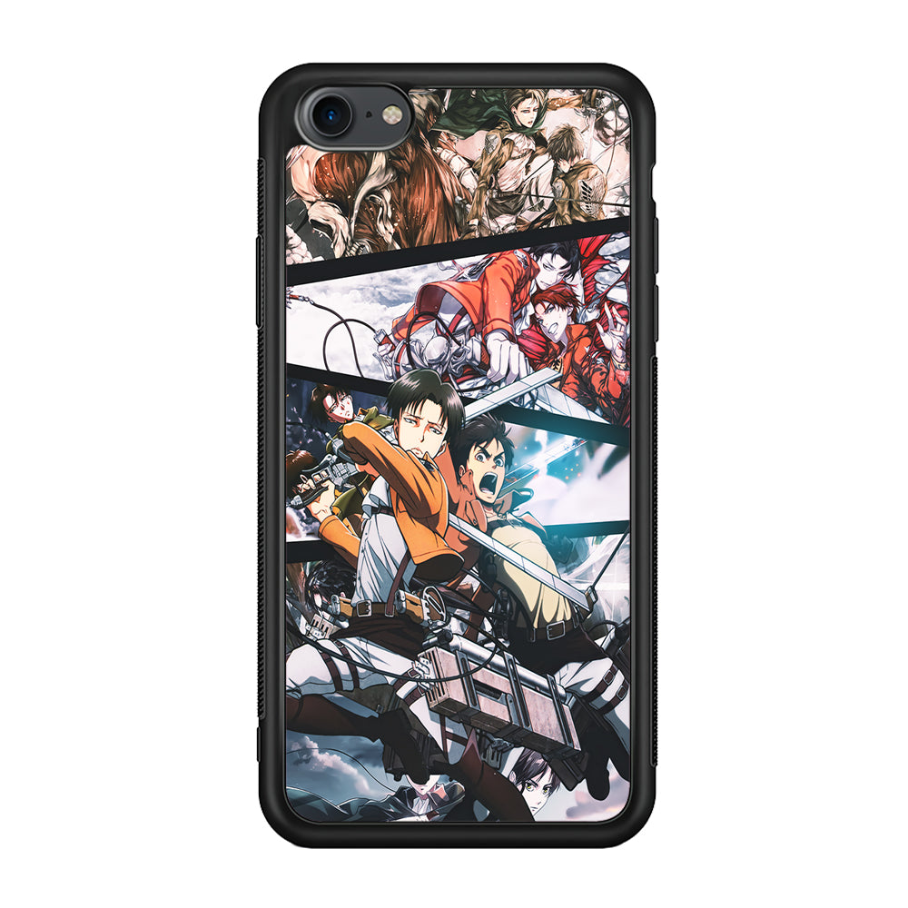 Levi Eren Collage iPhone 7 Case-Phone Case-Rubber Black (2D Case)-Altracase