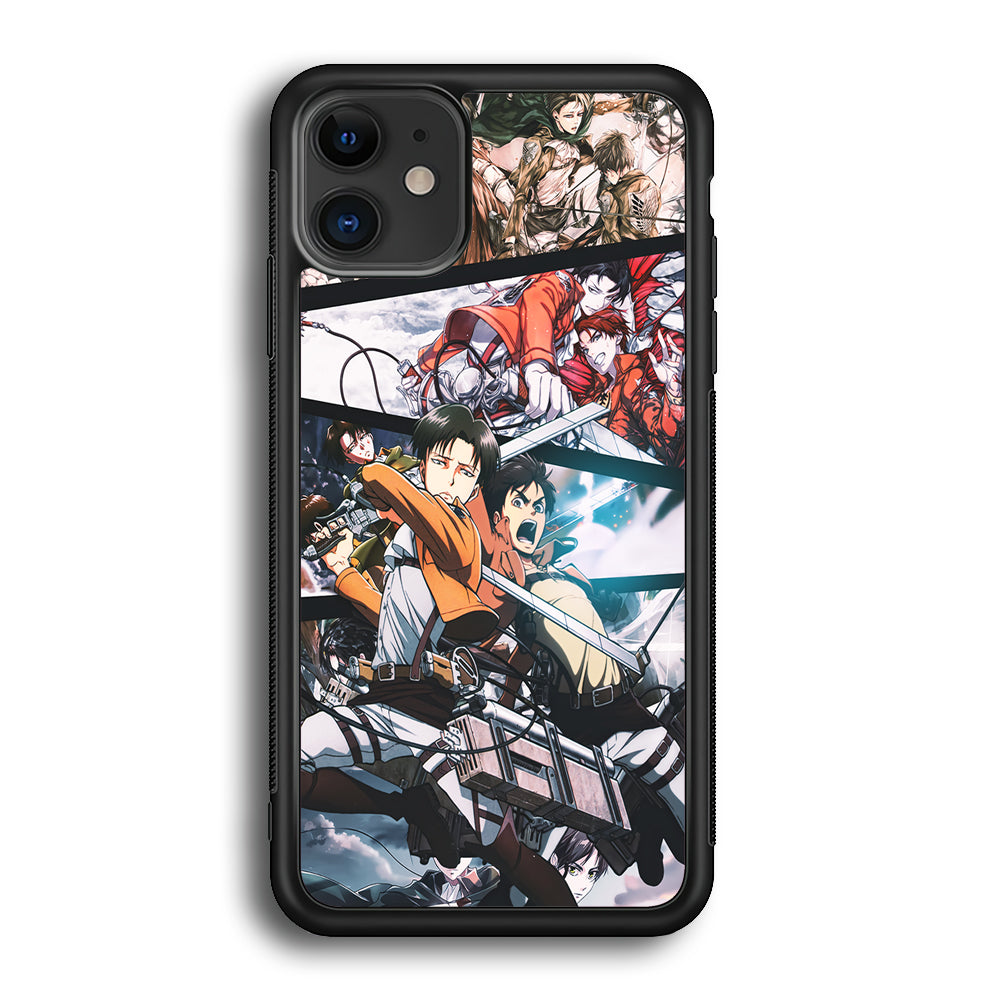 Levi Eren Collage iPhone 12 Case-Phone Case-Rubber Black (2D Case)-Altracase