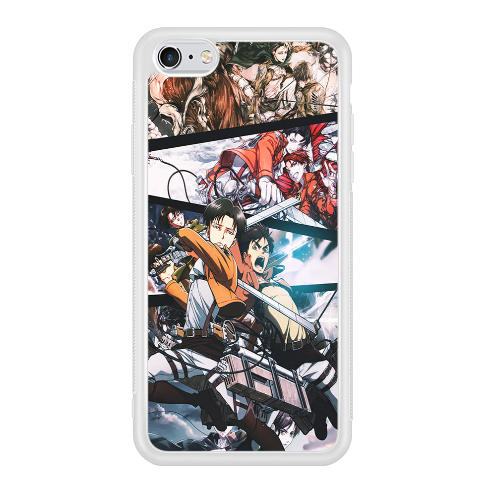 Levi Eren Collage iPhone 6 Plus | 6s Plus Case-Phone Case-Rubber White (2D Case)-Altracase
