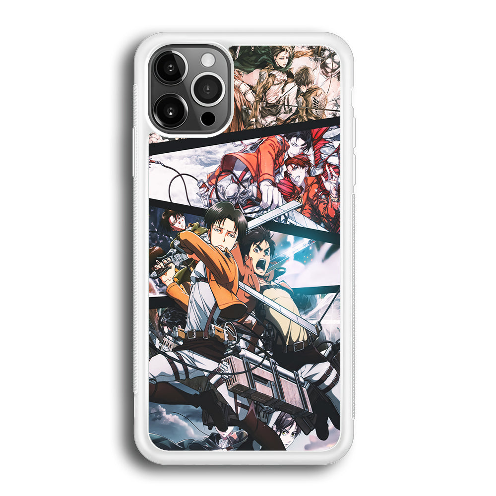 Levi Eren Collage iPhone 12 Pro Max Case-Phone Case-Rubber White (2D Case)-Altracase