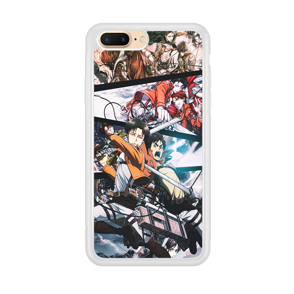 Levi Eren Collage iPhone 7 Plus Case-Phone Case-Rubber White (2D Case)-Altracase