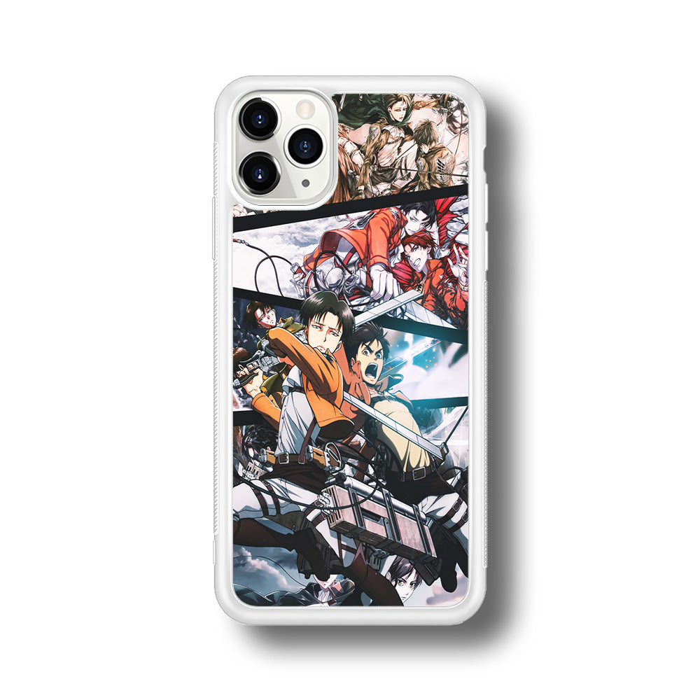 Levi Eren Collage iPhone 11 Pro Max Case-Phone Case-Rubber White (2D Case)-Altracase