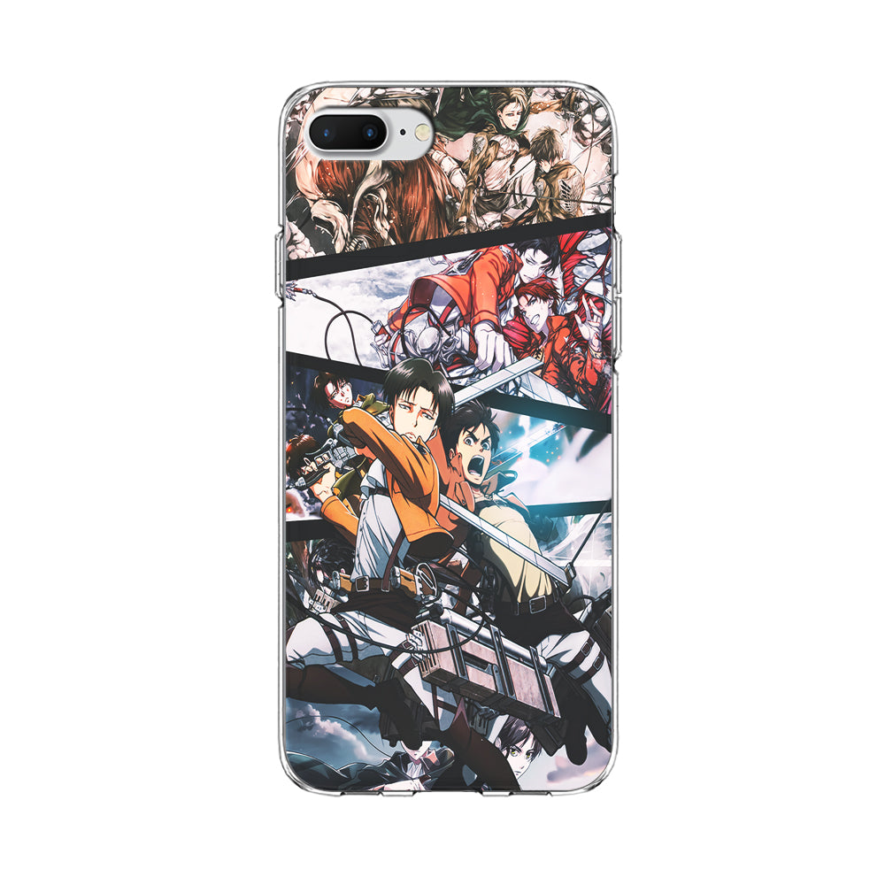 Levi Eren Collage iPhone 8 Plus Case-Phone Case-Clear Soft Case-Altracase