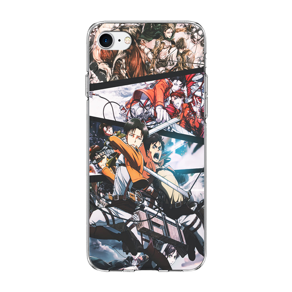 Levi Eren Collage iPhone 7 Case-Phone Case-Clear Soft Case-Altracase