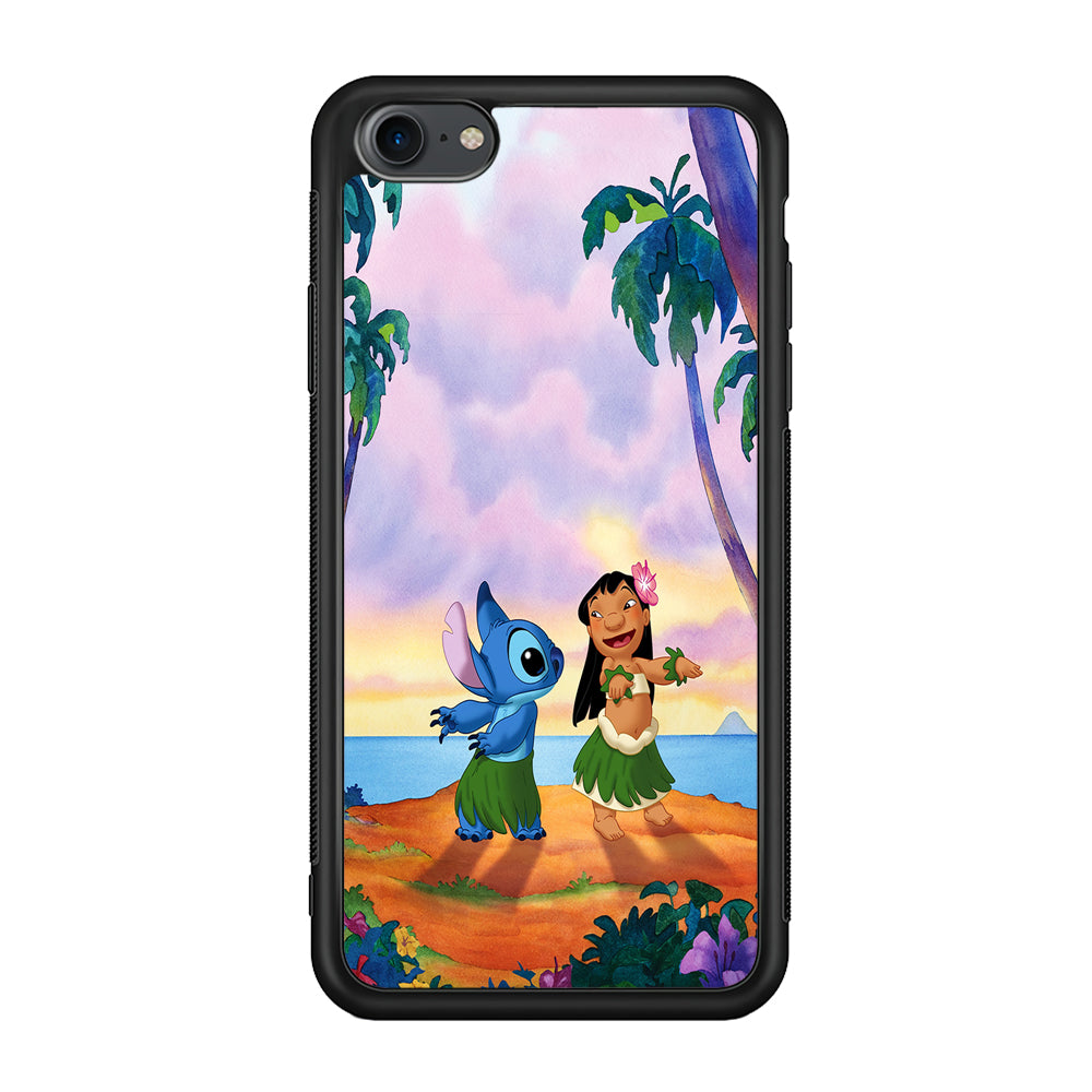 Lilo and Stitch DancingiPhone 7 Case-Phone Case-Rubber Black (2D Case)-Altracase