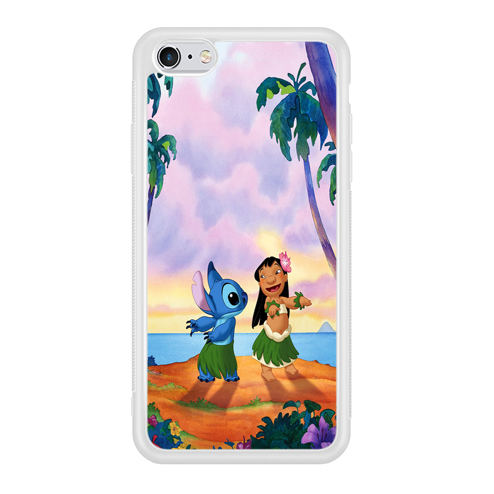 Lilo and Stitch Dancing iPhone 6 Plus | 6s Plus Case-Phone Case-Rubber White (2D Case)-Altracase