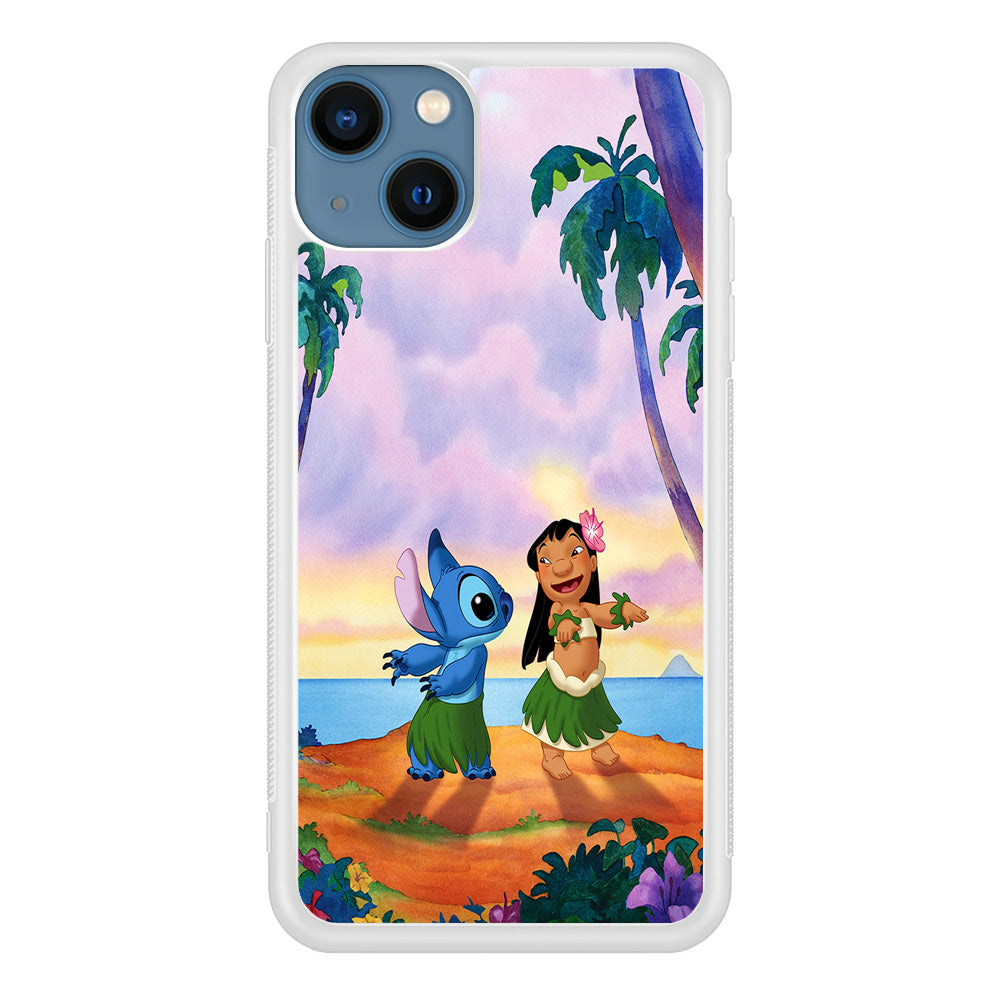 Lilo and Stitch Dancing iPhone 13 Case-Phone Case-Rubber White (2D Case)-Altracase
