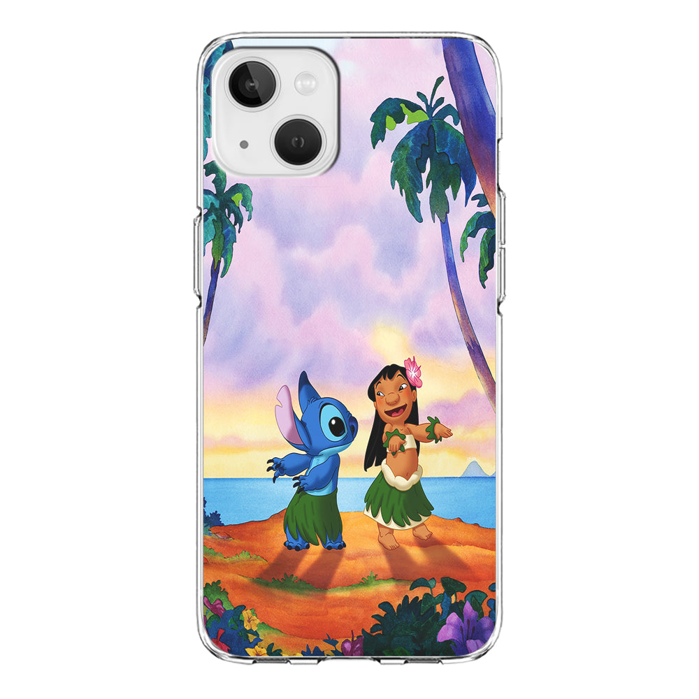 Lilo and Stitch Dancing iPhone 13 Mini Case-Phone Case-Clear Soft Case-Altracase