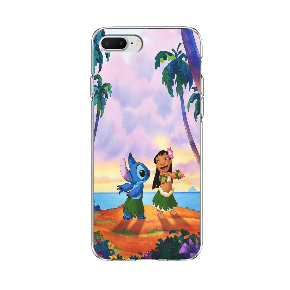 Lilo and Stitch Dancing iPhone 7 Plus Case-Phone Case-Clear Soft Case-Altracase