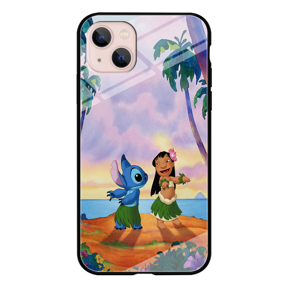 Lilo and Stitch Dancing iPhone 13 Case-Phone Case-Tempered Glass Case-Altracase