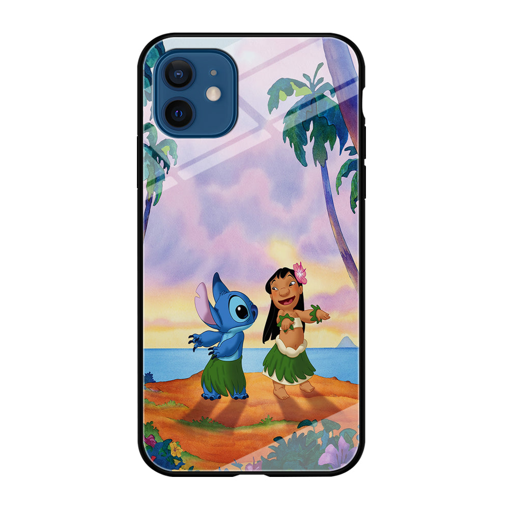 Lilo and Stitch Dancing iPhone 12 Case-Phone Case-Tempered Glass Case-Altracase