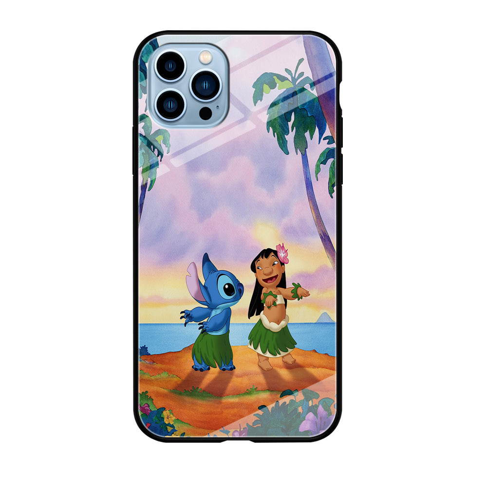 Lilo and Stitch Dancing iPhone 12 Pro Max Case-Phone Case-Tempered Glass Case-Altracase