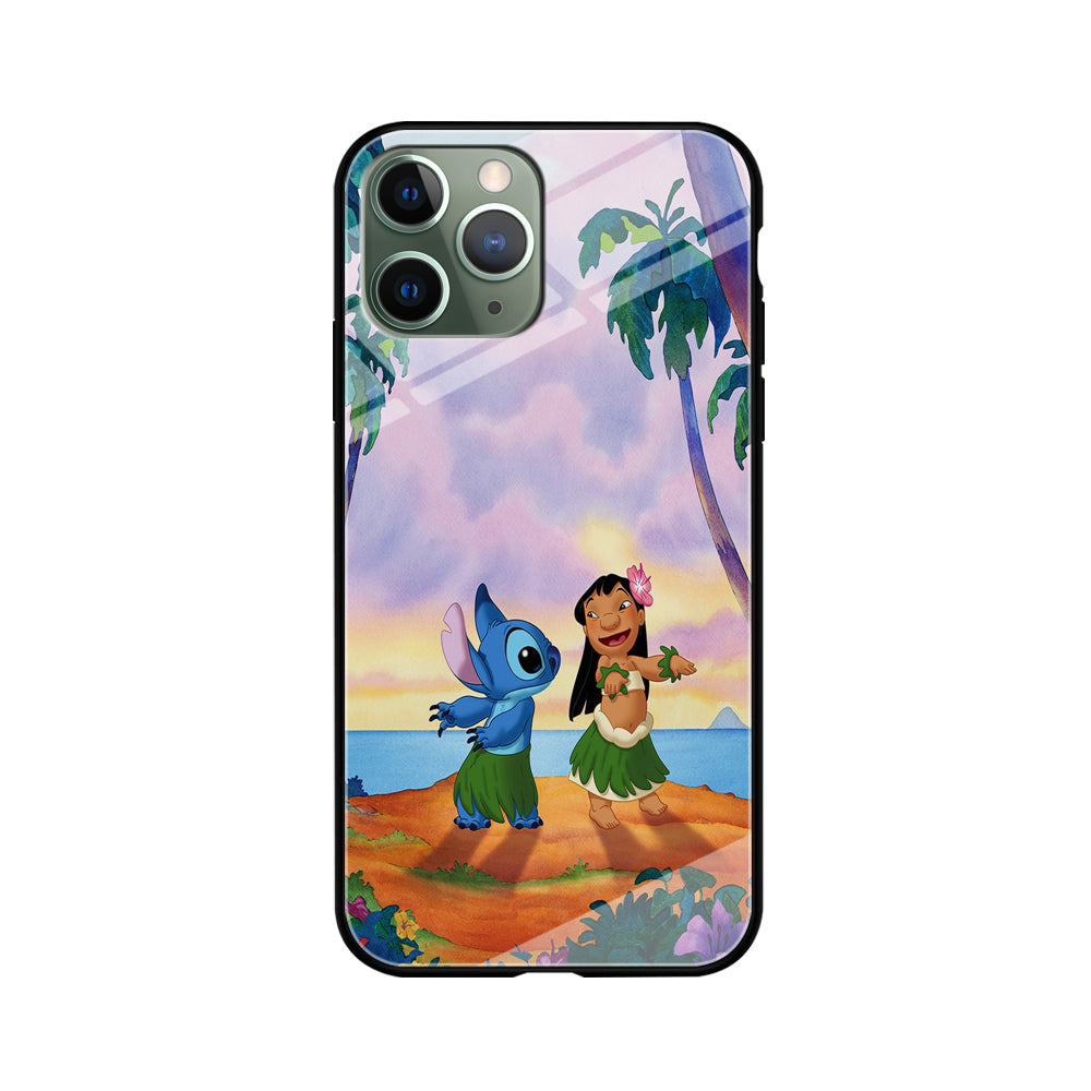 Lilo and Stitch Dancing iPhone 11 Pro Max Case-Phone Case-Tempered Glass Case-Altracase