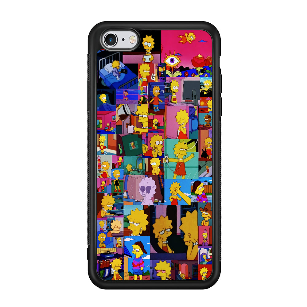 Lisa Simpson Aesthetic iPhone 6 Plus | 6s Plus Case-Phone Case-Rubber Black (2D Case)-Altracase