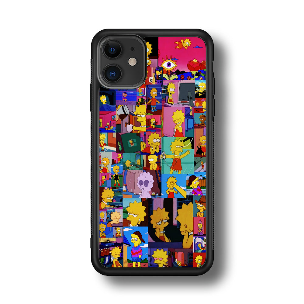 Lisa Simpson Aesthetic iPhone 11 Case-Phone Case-Rubber Black (2D Case)-Altracase