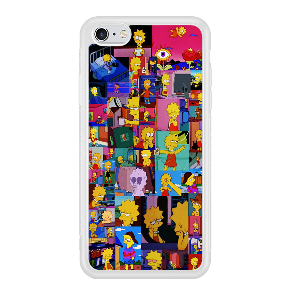 Lisa Simpson Aesthetic iPhone 6 Plus | 6s Plus Case-Phone Case-Rubber White (2D Case)-Altracase