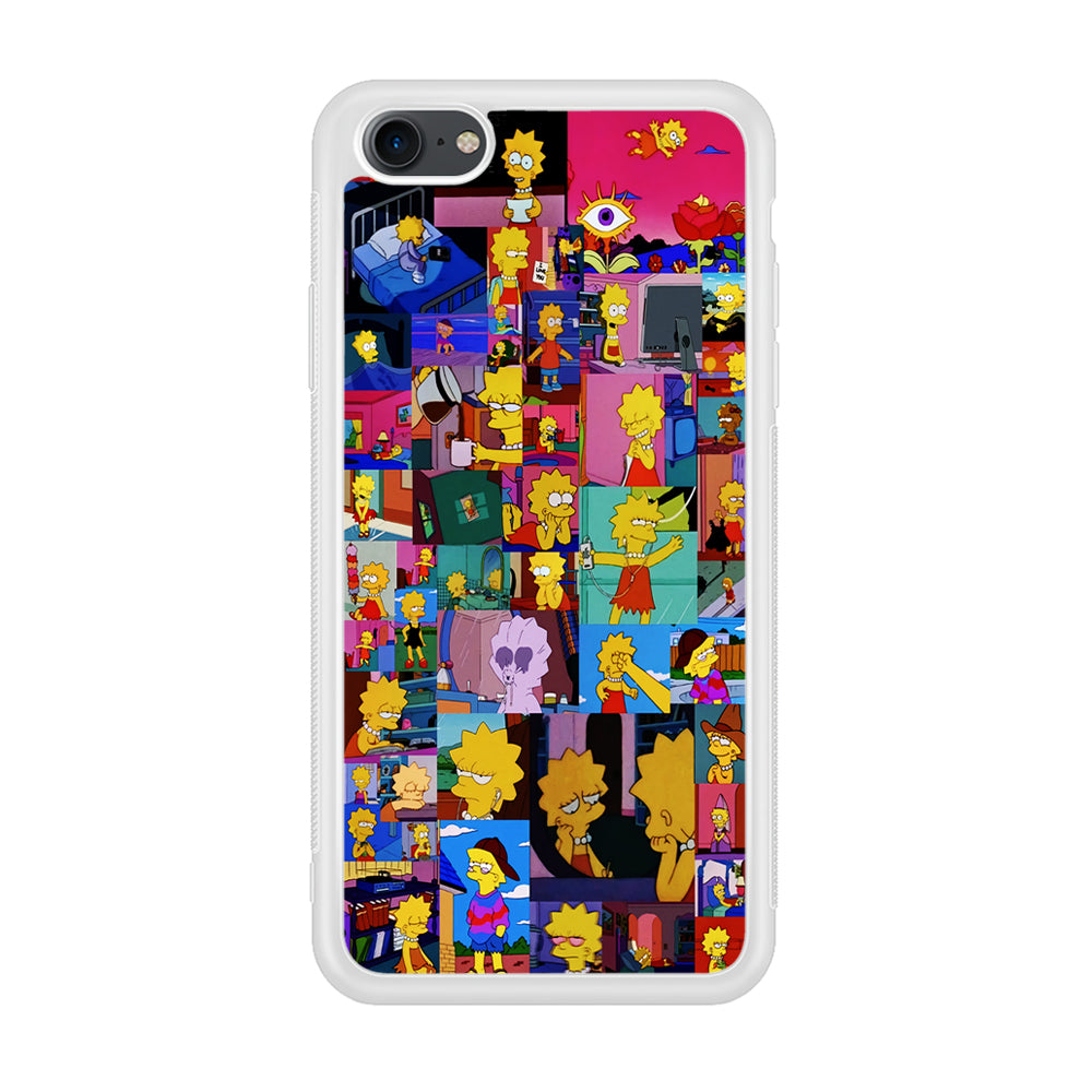 Lisa Simpson Aesthetic iPhone 7 Case-Phone Case-Rubber White (2D Case)-Altracase