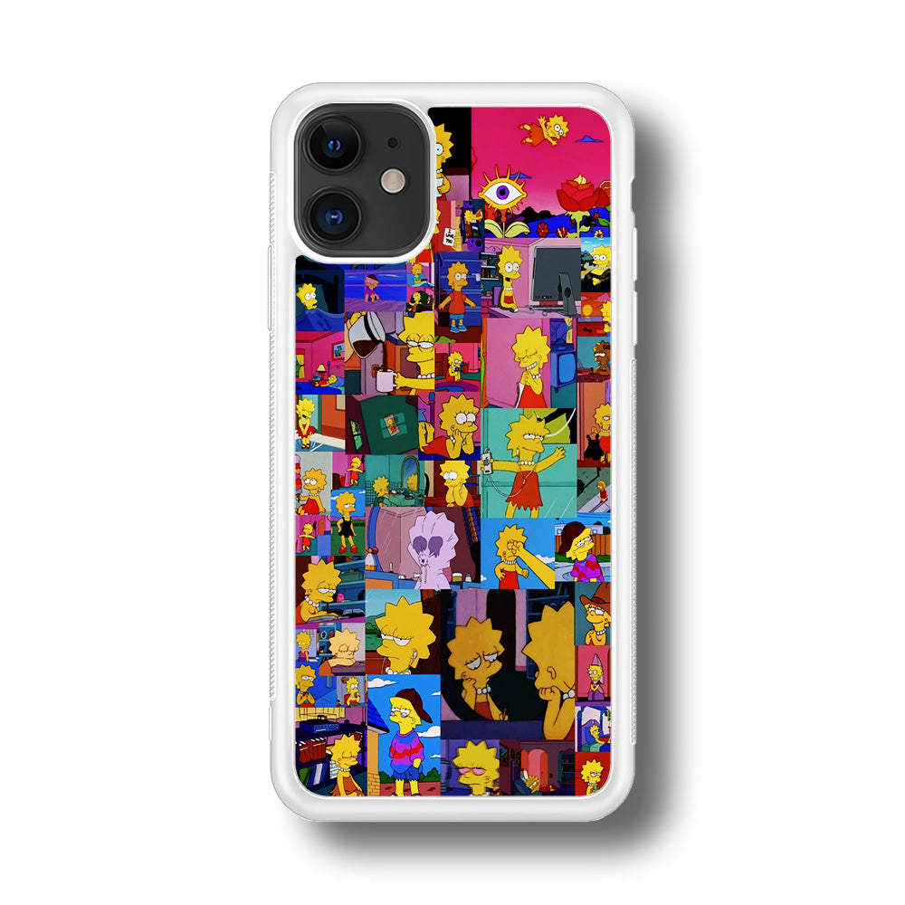 Lisa Simpson Aesthetic iPhone 11 Case-Phone Case-Rubber White (2D Case)-Altracase