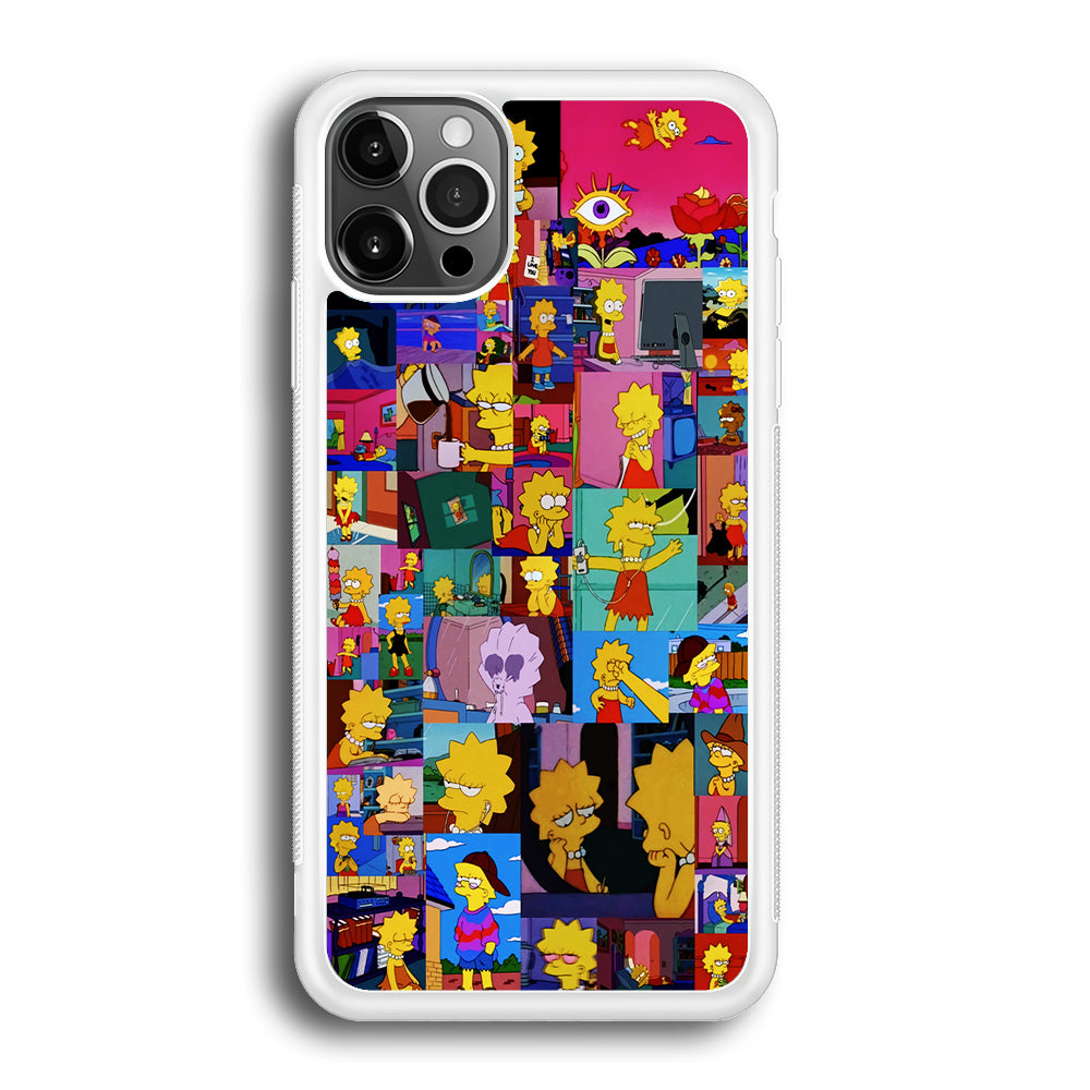Lisa Simpson Aesthetic iPhone 12 Pro Max Case-Phone Case-Rubber White (2D Case)-Altracase