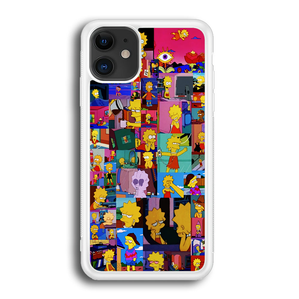 Lisa Simpson Aesthetic iPhone 12 Case-Phone Case-Rubber White (2D Case)-Altracase