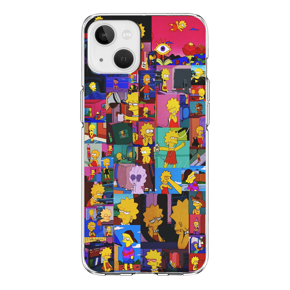 Lisa Simpson Aesthetic iPhone 13 Mini Case-Phone Case-Clear Soft Case-Altracase