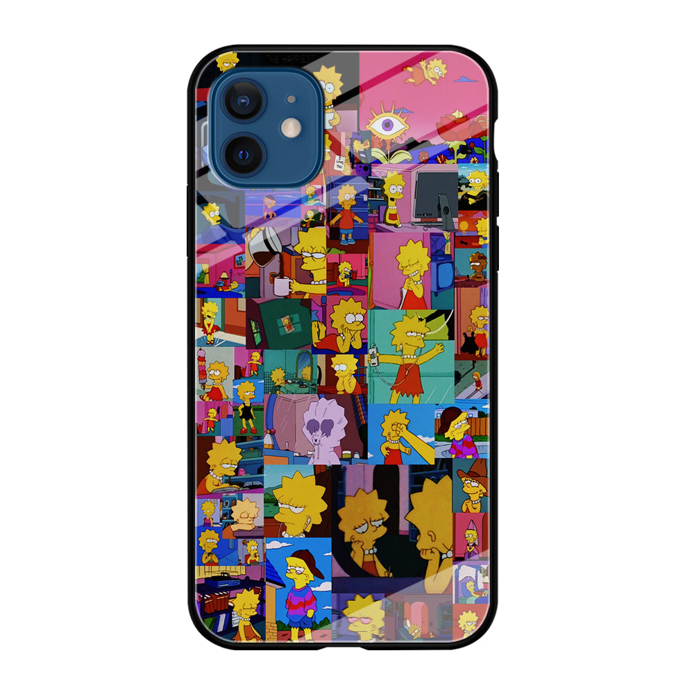 Lisa Simpson Aesthetic iPhone 12 Mini Case-Phone Case-Tempered Glass Case-Altracase